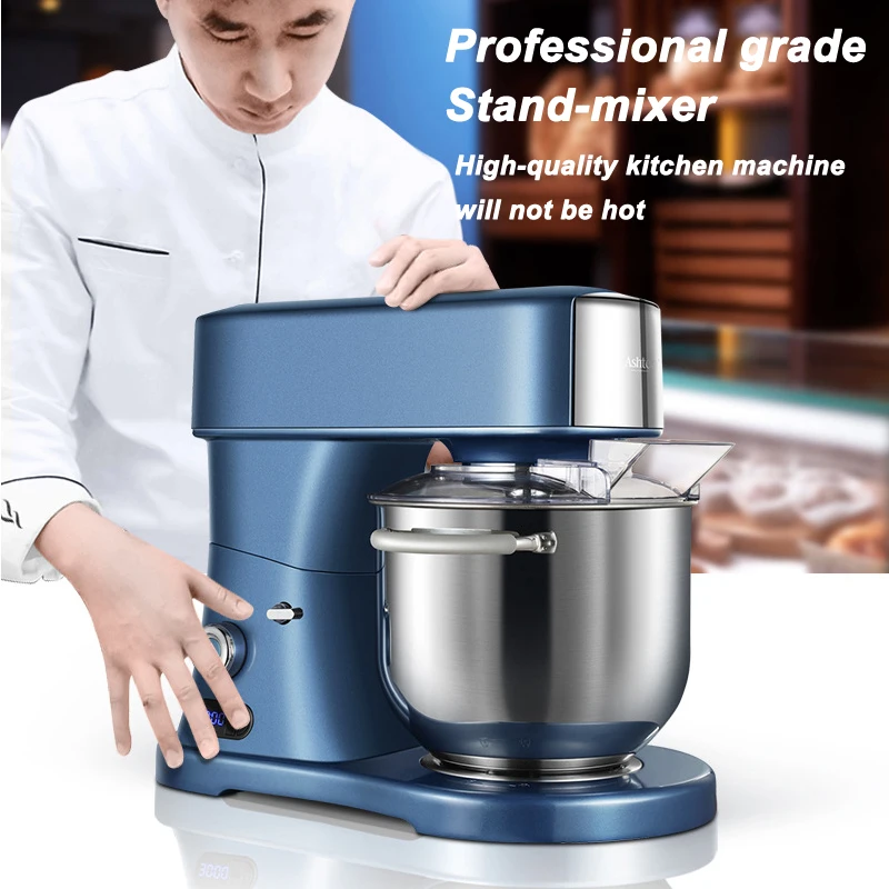 ALTAIRIBN Tilt-Head Electric Stand Mixer Professional Grade Chef Machine 7L 800W 304 Stainless Steel/1300-1600RMP With 6 Speeds