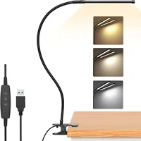 Desk Lamps LED Book Light USB Rechargeable Reading Light Warm Cool White Daylight Portable Flexible Easy Clip Night Reading Lamp 1