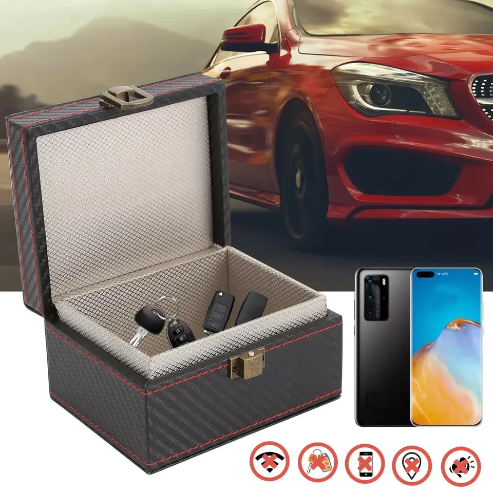 Faraday tas voor sleutelhanger, faraday etui,autosleutel signaal