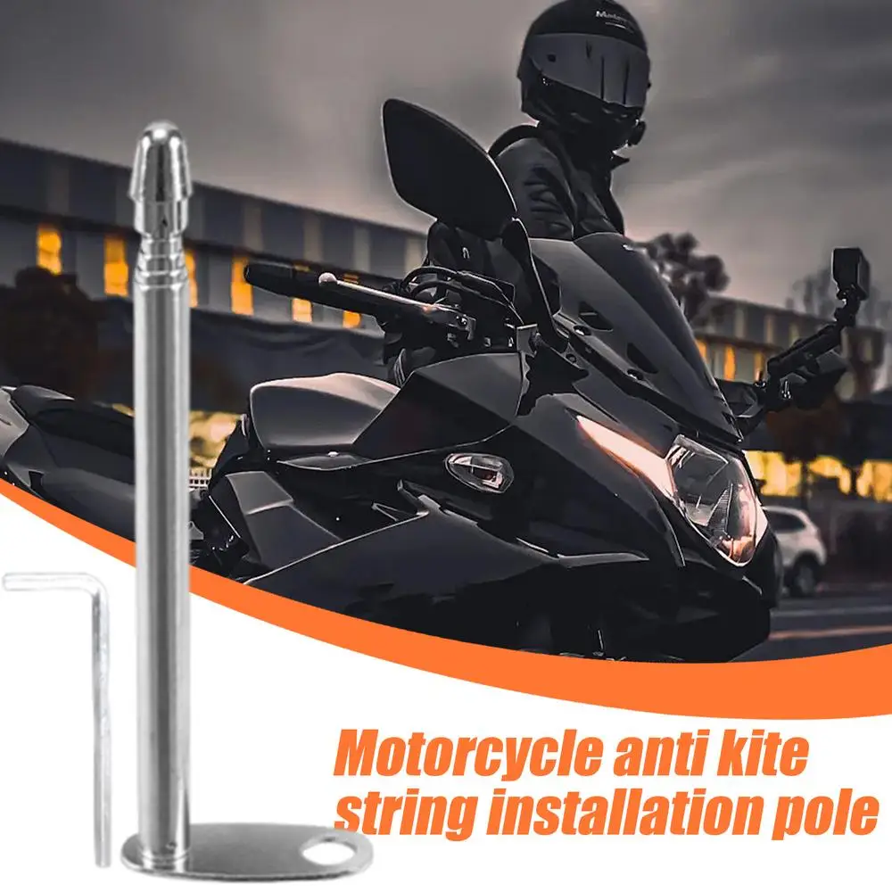 Motorcycle Anti Kite Wire Device Flagpole Retractable Motorcycle Flag Pole Mount Kit Portable Flag Mount Accessories Travel Flag