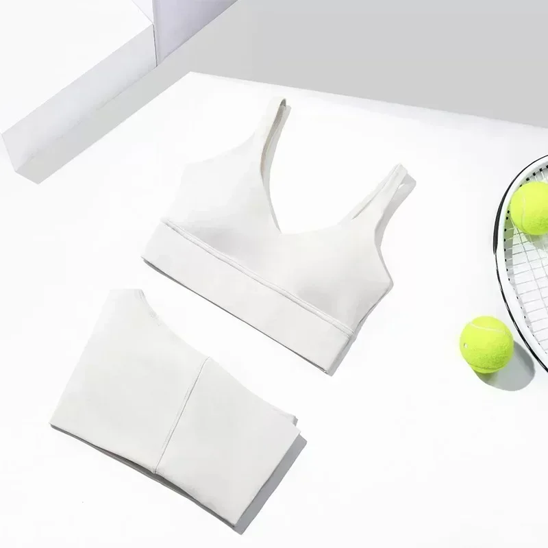 Lemon Women 2 Piece Yoga Fitness Sets Bra and Leggings Gym Workout Running Yoga Set Sport Suit Activewear Workout Clothes