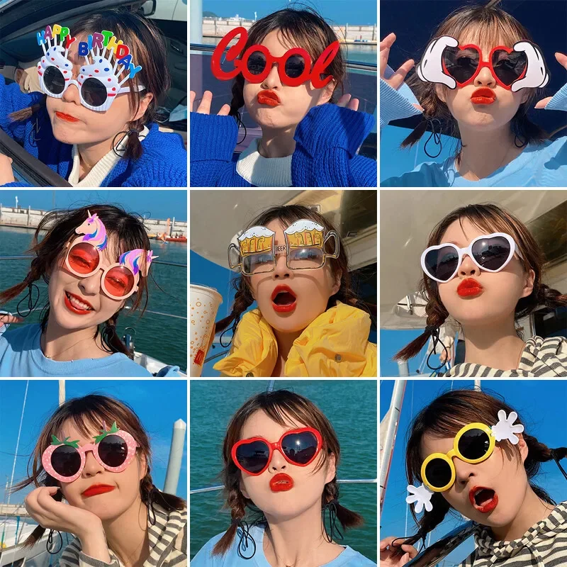 Funny Glasses Women Birthday Party Eyewear Personalized Black Eyeball Decorative Shade Men Halloween Ball Alien Eyeglasses