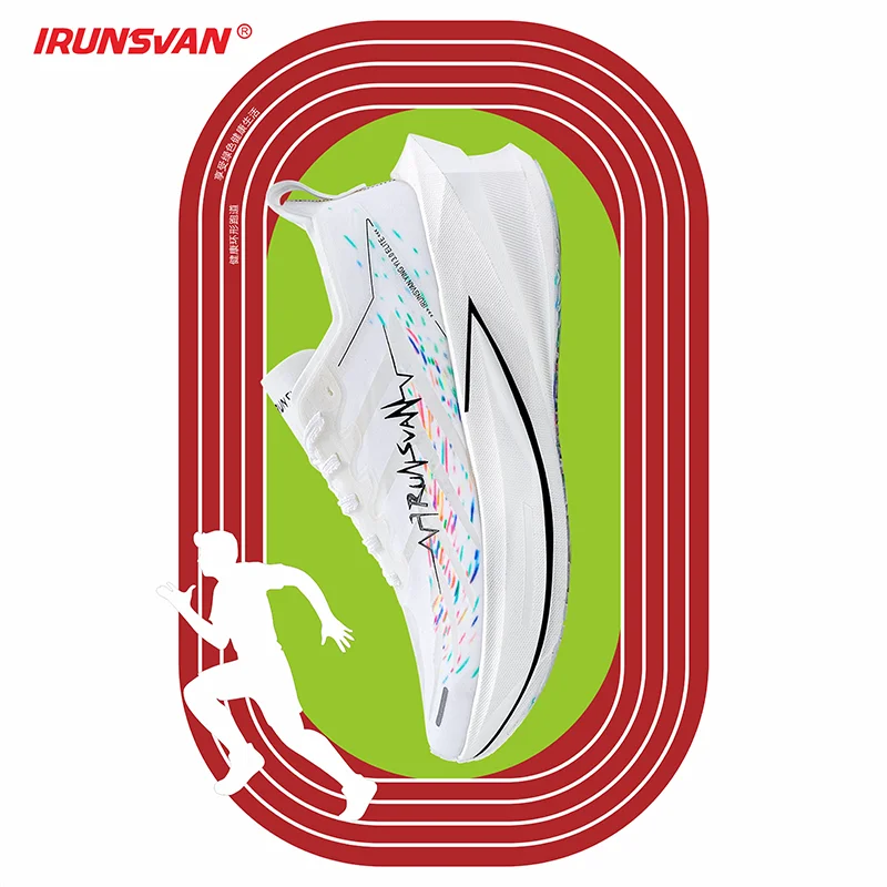 IRUNSVANShadow Wing 3.0 Full Palm Carbon Plate Running Shoes Track and Field Sprint Training Professional Sports Men running shoes men sneakers