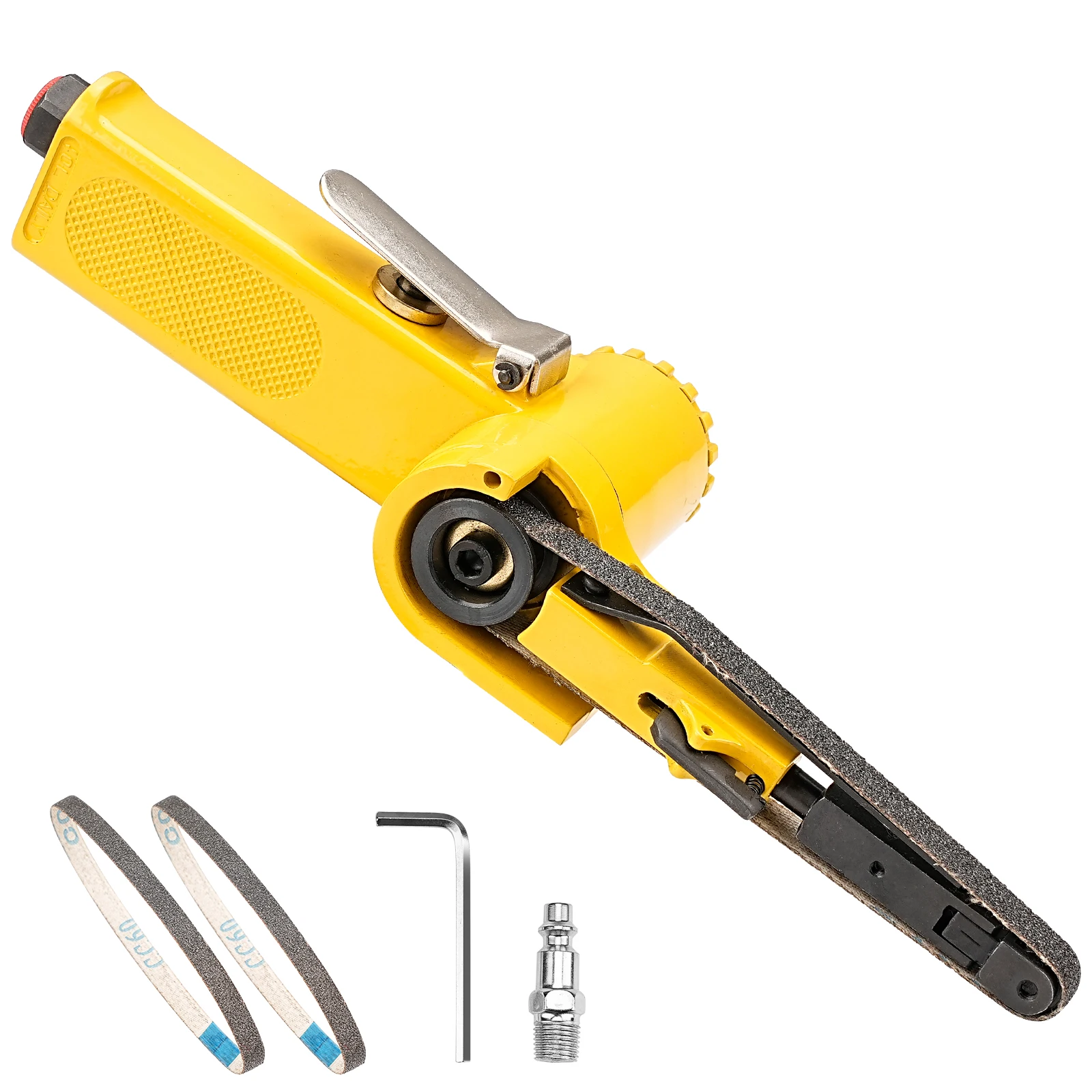 10*330mm Luft Bandschleifer 1 "Luftschleifer Handheld Pneumatisches Werkzeug für Metall Holz Entgraten & Rost Entfernung Poliermaschine Set – Detail 1