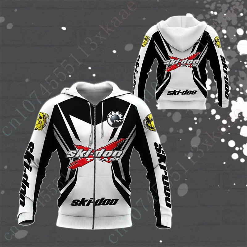 Ski-doo Harajuku Streetwear Top Casual Zip Oversize Hoodie Unisex Clothing Anime Hoodies For Men Women 3D Printing Sweatshirt