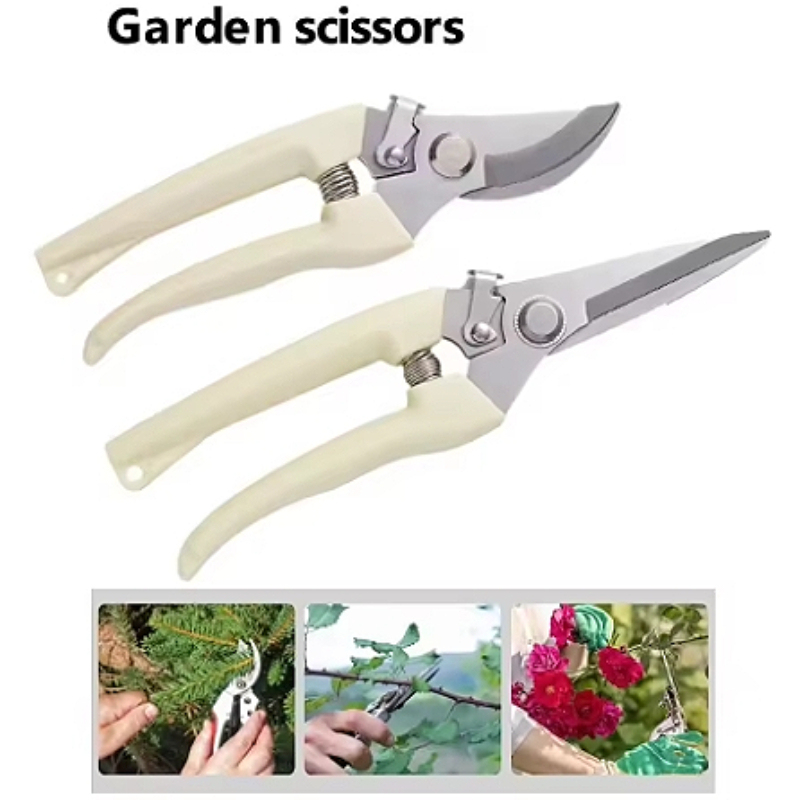 Stainless Steel Scissors Pruning Fruit Tree Garden Branches Leaves Grafting Outdoor Garden Tools Orchard Fruit Picking Scissors
