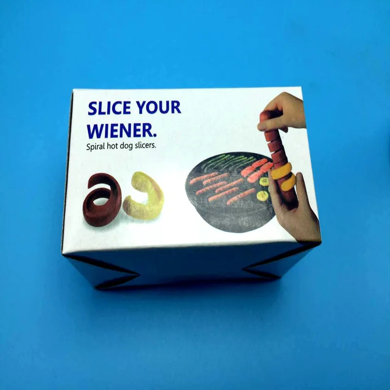 2 in 1 Portable Spiral Hot Dog Slicers Slice Your Wiener Cutting Auxiliary Device