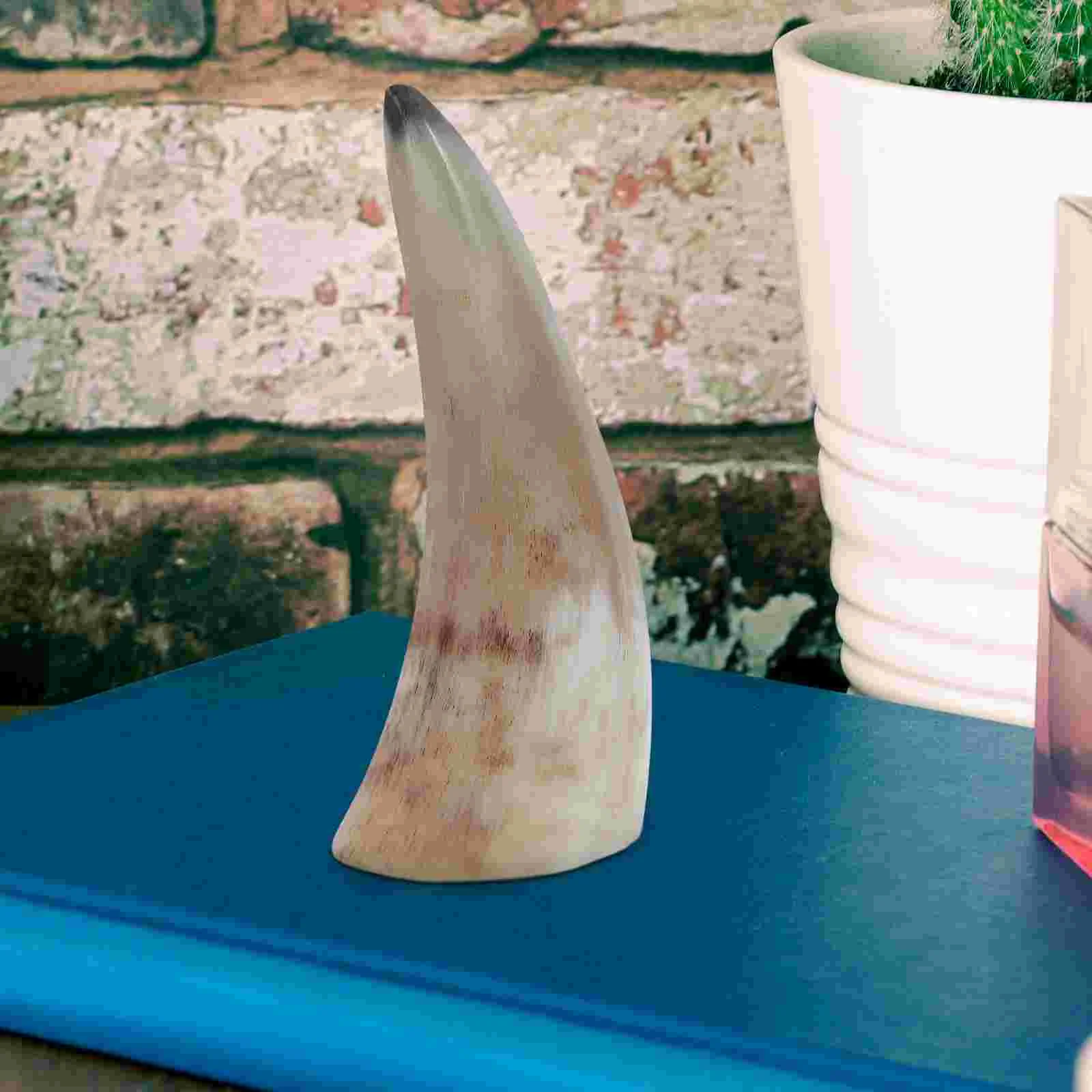 Glass Cup Viking War Horn Glass Decorative Drinking Mug Tumbler Ox Goblet Horns Artwork Cup
