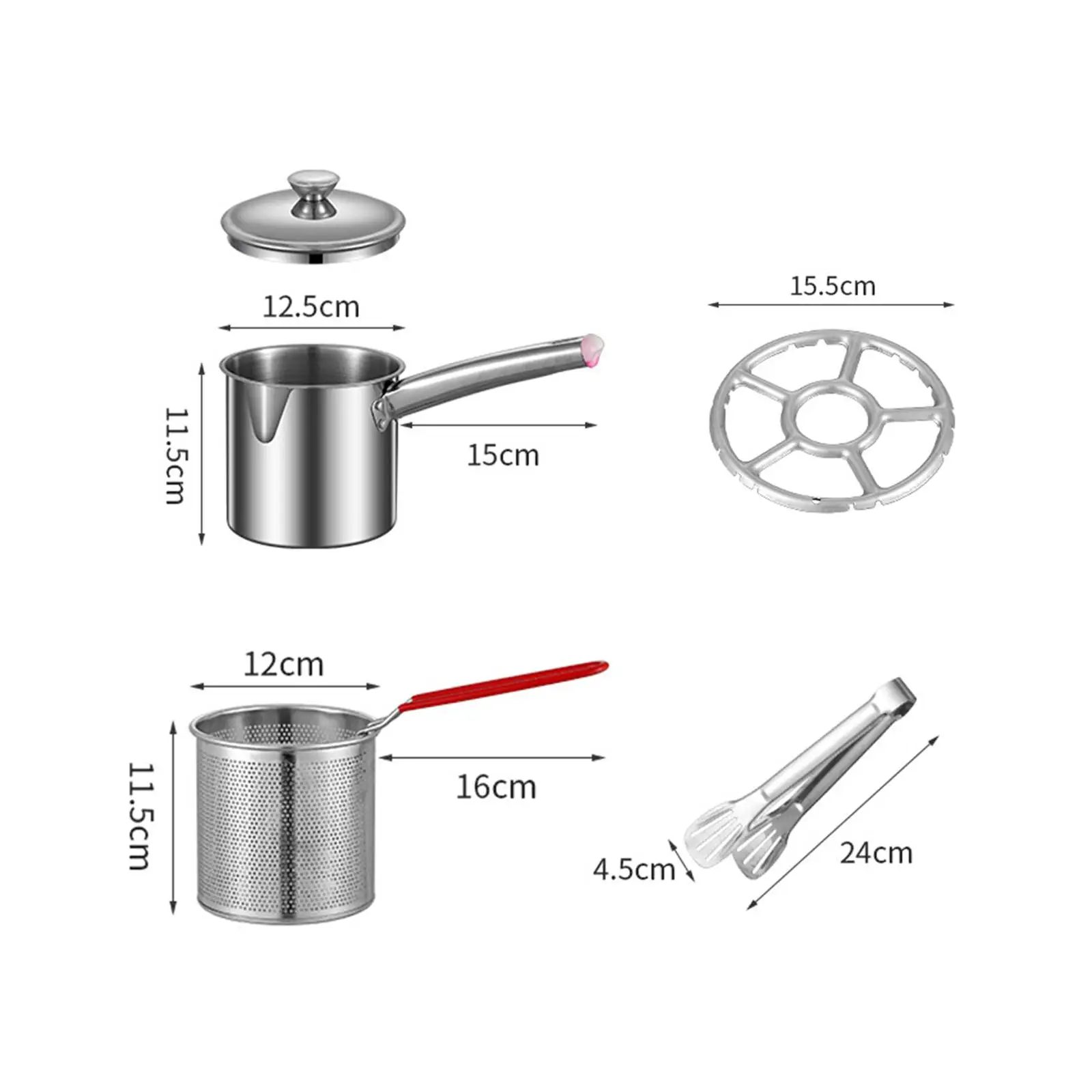 Deep Fryer Pot Nonstick with Strainer Basket for Cooking Restaurant Frying Deep Fryer Pot Nonstick with Strainer Basket for Cooking Restaurant Frying