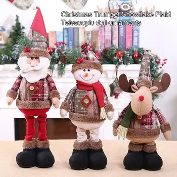 Cute Holiday Doll Ornament Lightweight Christmas Doll Decorative Multi-purpose Santa Claus Snowman Reindeer Doll tanie i dobre opinie CN (pochodzenie)