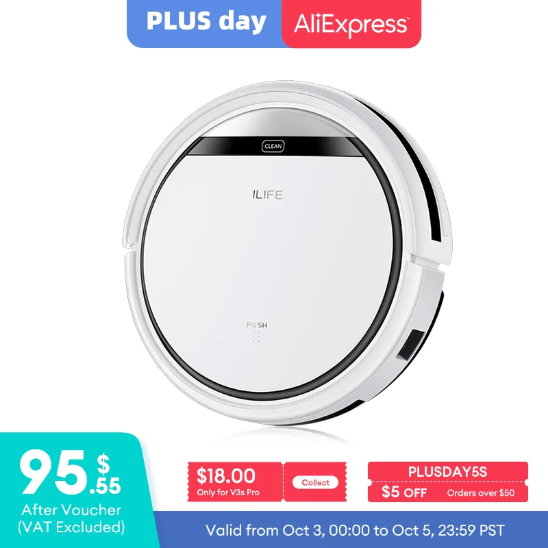 Ilife V3s Pro Robot Vacuum Cleaner Household Sweeping Machine,automatic