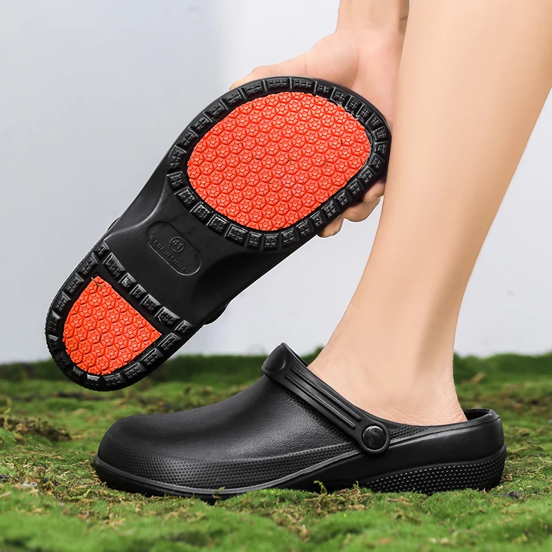 Men Women EVA Chef Shoes Non-slip Waterproof Oil-proof Workers Slippers Outdoor Fishing Size 36-45 2025