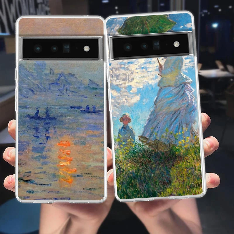 Claude Monet Impressionism Art Soft TPU Clear Phone Case Cover