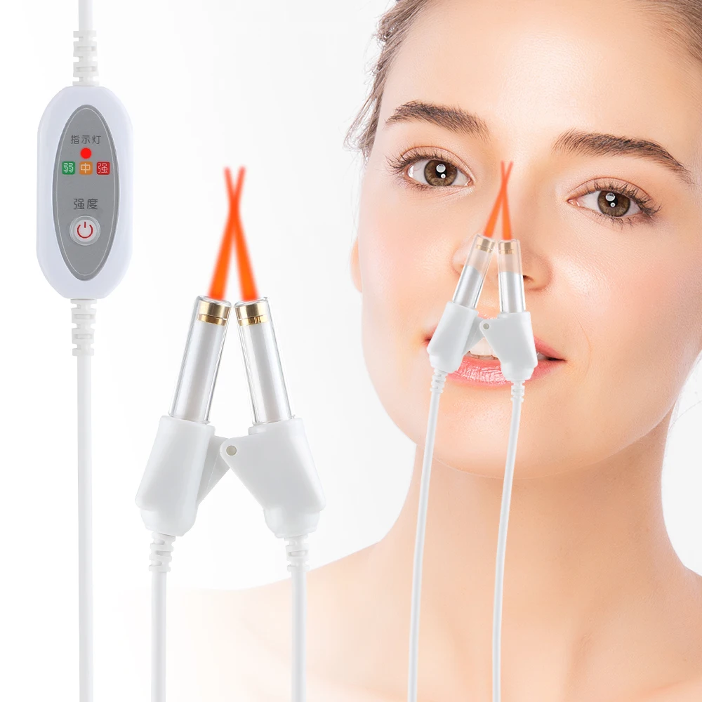 Double Nasal Cavity Laser Therapy Line 650nm Laser Physiotherapy Line Rhinitis Sinusitis Treatment Device nasal laser therapy device