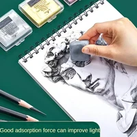 5Pcs Kneaded Art Erasers, Gray Soft Moldable Eraser for Sketching Drawing Art Students Supplies 3