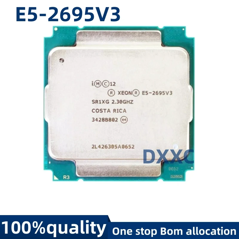 Используется для Φ E5 2695V3 E5 2695 V3 SR1XG 2,3 ГГц 35M 14 ядер Φ 120W центральный процессор