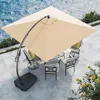 10x10 FT Patio Offset Umbrella Large Square Aluminum Cantilever Umbrella Base Included for Deck Porch 2