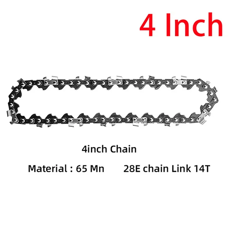 4Inch Mini Chainsaw Parts chainsaw chain with Guide Plate Chains 0.043" Gauge 14 Cutter 28 Links Electric Saw Wood Cutting Replacement 1/2/4PCS