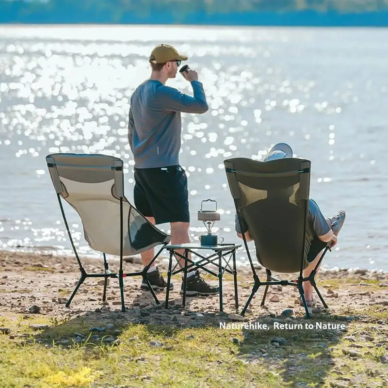 Chaise longue pliante Naturehike YL01 grand format - Siège camping léger pour pêche plage et jardin spacieux