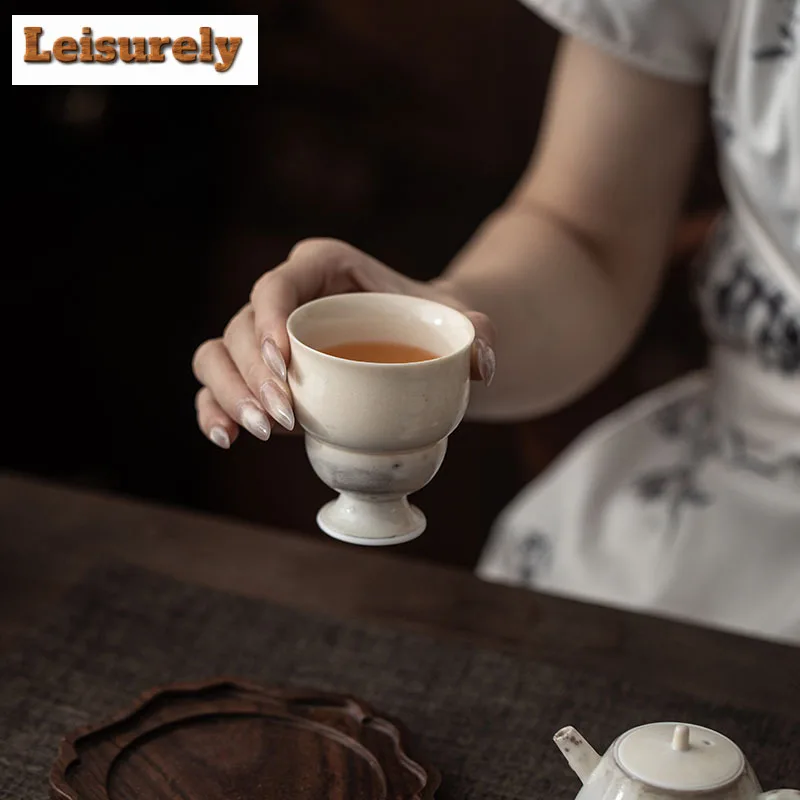 100ml Ink Painting Gourd-shaped Teacup Ancient Tea Bowl Tea Cup Set Tea-tasting Fragrance Cup Jianzhan Master Cups Teaware Craft