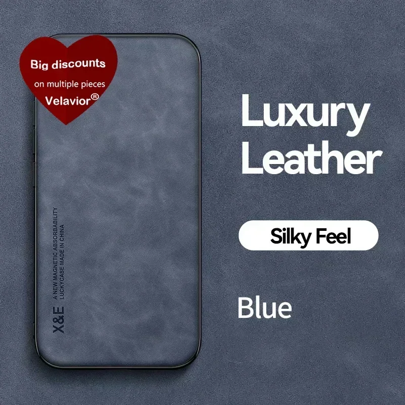 Luxury Leather Magnetic Car Holder Phone Case