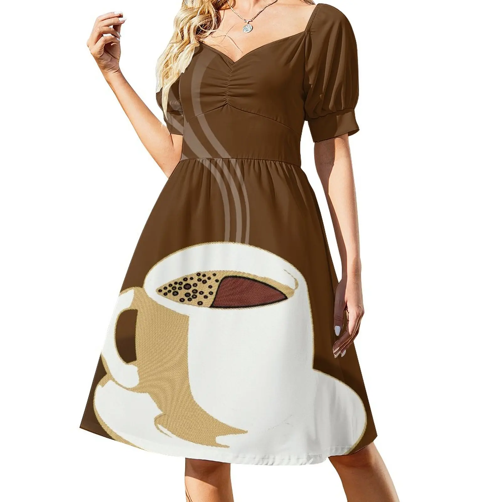 The Perfect Cup Of Coffee Sleeveless Dress beach outfits for women sexy dress