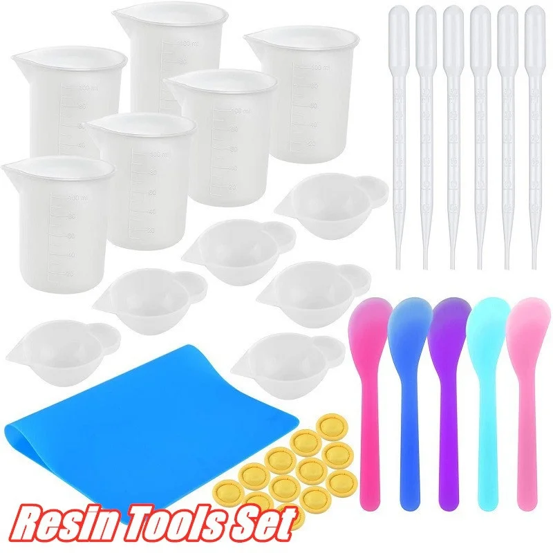 Силиконовые мерные чашки сделай сам набор инструментов из смолы инструменты для