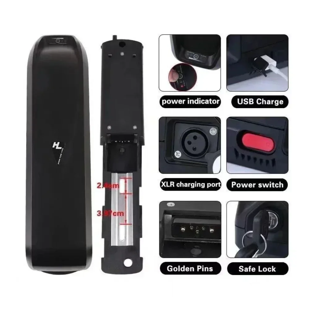 Air fast transportation 36V48V52V New Full Capacity Power 18650 Hailong Battery 25AH Lithium Battery Pack Suitable for 250-2000W 4