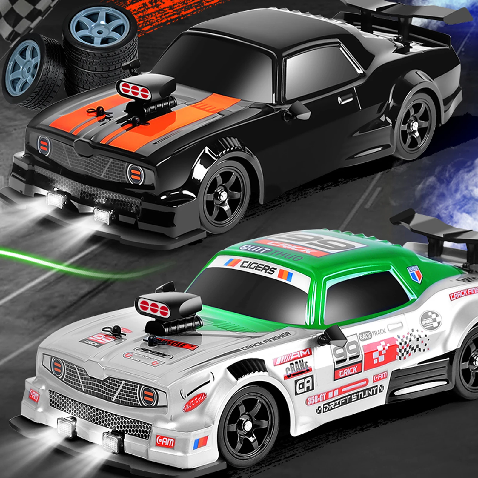 Carro de deriva RC, 1:14 carro de controle remoto 4wd drift rc carros  veículo 28km/h corrida de alta velocidade rc drift carro presentes  brinquedo