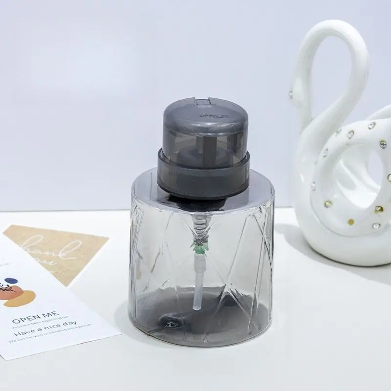 PET Lockable Nail Polish Storage Bottle with Pump Dispenser
