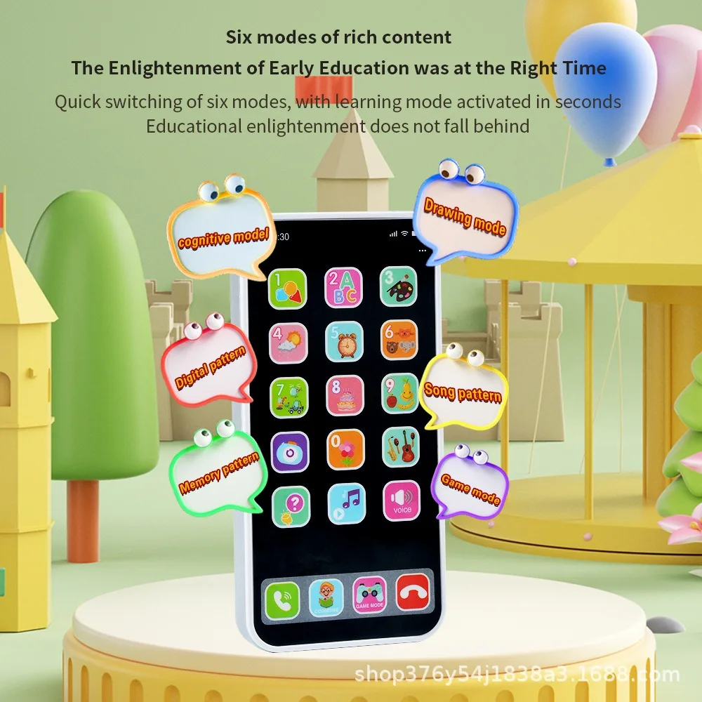 Children Multi-mode Touchscreen Simulation Iphone Model Early Education Toys Mobile Phone Music Phone  Intellectual Development 2
