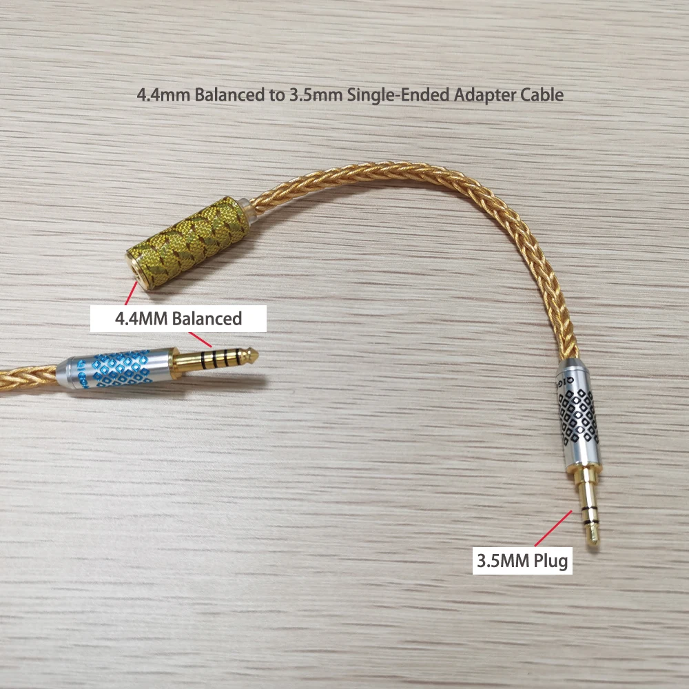 

QIGOM 8-Strand 392-Core Gold-Plated 3.5mm Male to 4.4mm Female Headphone Audio Adapter Cable