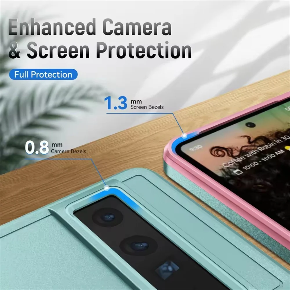 Rugged Military Heavy-Duty Magnetic Ring Stand Phone Case - Shockproof Matte Defender Cover