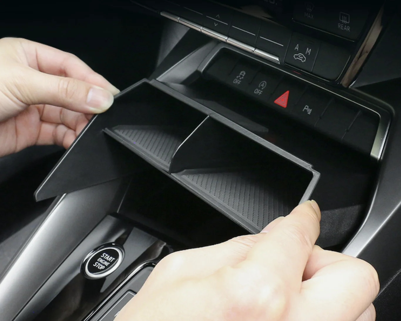 Auto Armlehne Box Für Audi A3 8Y 2021 2022 2023 2024 Center Konsole Organizer Fach Armlehne Box Auto telefon Halter Box Zubehör – Detail 8