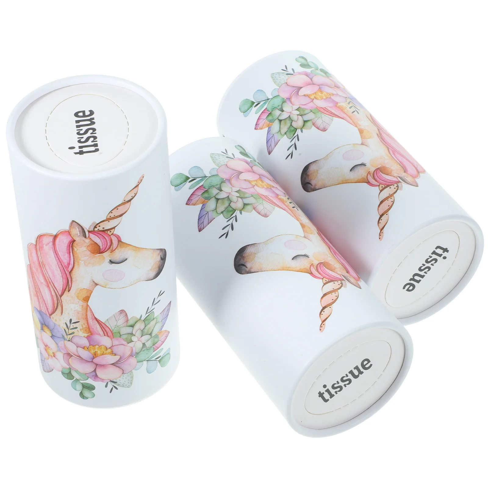 3 Pcs Cylinder Pumping Paper Facial Tissues Multi-function Car Napkin Towel Convenient Portable Box Adorable Napkins