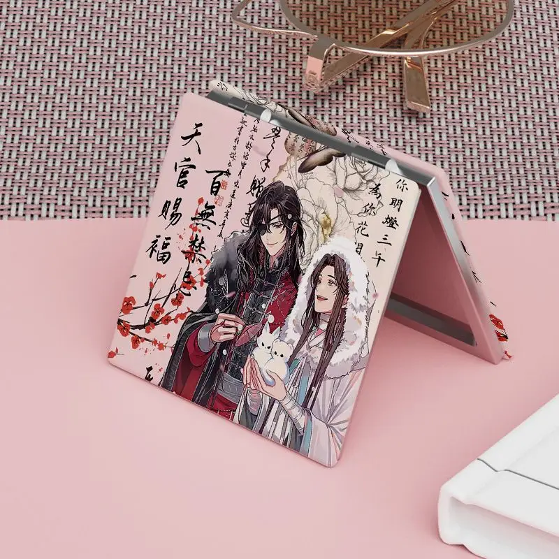 Heaven officials blessing Tian Guan Ci Fu Folding Double-sided Makeup Mirror Anime Cute Portable Travel Girls Magnifying Square