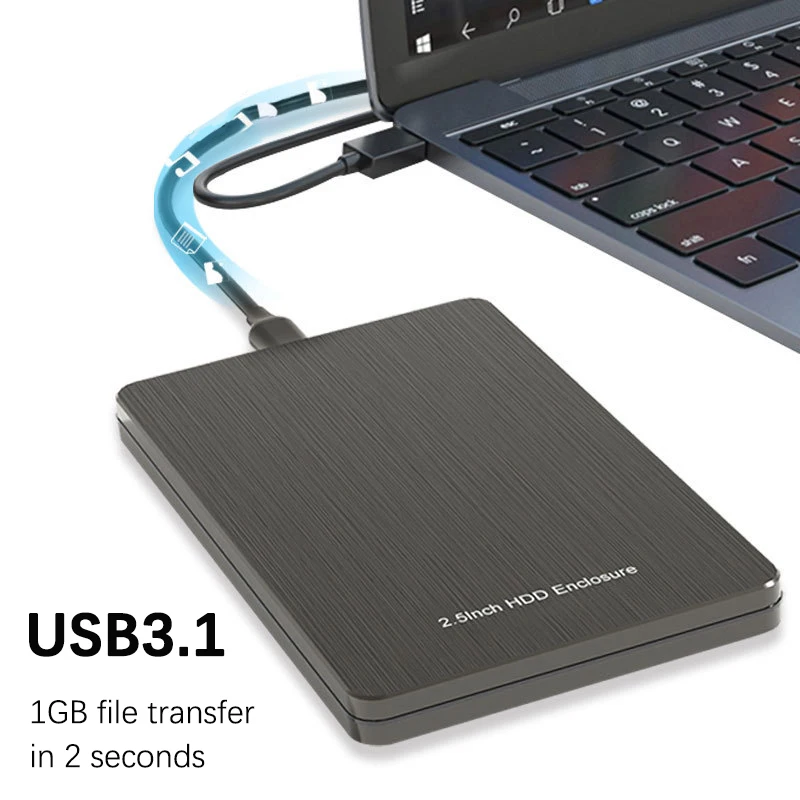 UTHAI U3S2522 새로운 USB 3.1/3.0 고속 7mm 모바일 SATA 하드 드라이브 박스(2.5인치 알루미늄 합금 쉘 하드 드라이브 박스 포함)