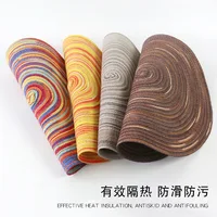 New Table placemats for table mat Ramie Insulation Pad Placemats Linen Non Slip Table Mats Home Decoration Pad Coaster 5