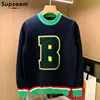 Supzoom New Arrival Top Fashion O-neck Pullovers Appliques Brand Clothing Embroidered Net Red Warm Casual Knitted Men Sweater 4