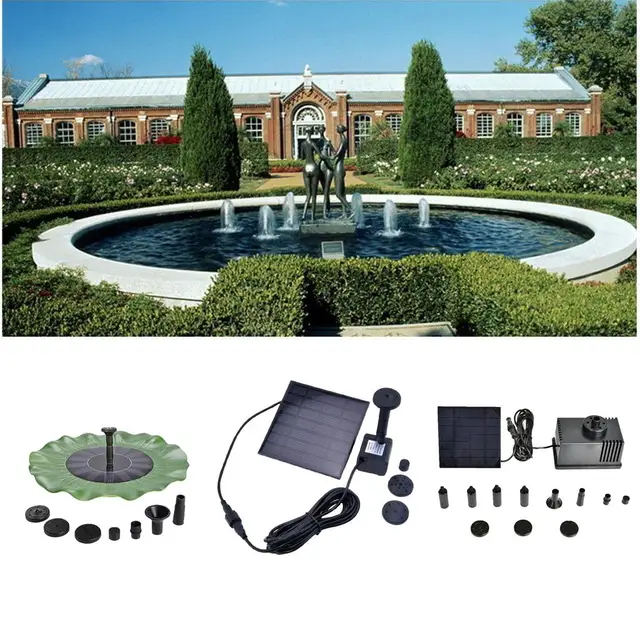 Teljesítményű Panel Tó Medence És Kerti Öntözőszivattyúkkészlet 180L/H 7V Dekoráció
