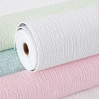 DIY Linen 3D Foam Self-adhesive PVC Solid Color Thickened Waterproof Background Wall Renovation Wallpaper Wall Stickers 1