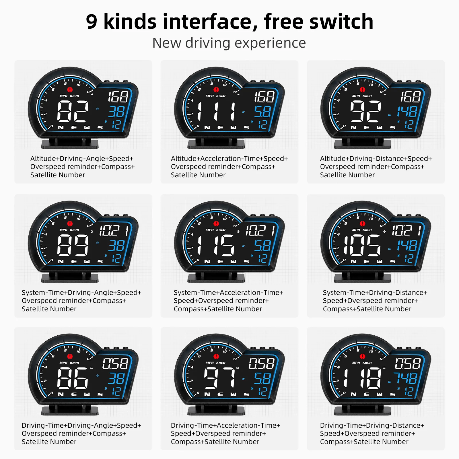 HUD-  GPS ӵ, ˶ ˸,   ÷, ٱ , ڵ ׼, º, ǻ, ڵ