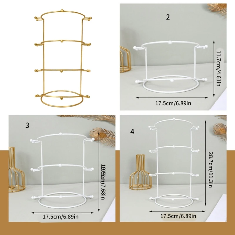 Bride Queen Crown Display Stand Headband Tiara Support Holder Princess Wedding Crown Storage Rack Crystal Hairband Organizer
