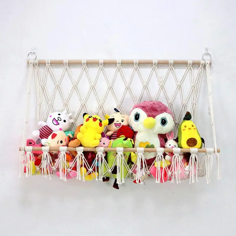 

2023 Stuffed Animal Storage Hammock Storage Hammock Stuffed Toys Organizer Jum-bo Toy Net Hammock For Stuffed Animals Wall Sling