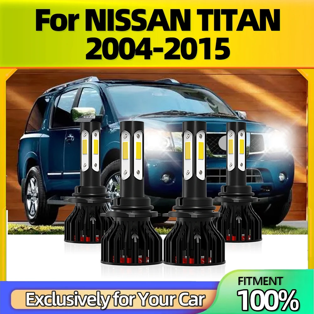 

Canbus Car 9006 9005 LED Headlight Combo High Low Bulbs White 25000Lm 6500K 30000Lm Lifespan IP68 For NISSAN TITAN 2004-2015