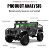 Professional Militar Off-Road Climbing Remote Control Truck 2.4G 1:12 4WD Vehicle High Speed Crawler Racing Metal RC Truck Car 6
