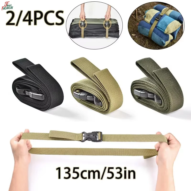 2/4Pcs 야외 여행 묶인 벨트 내구성 나일론화물 넥타이 수하물 래쉬 벨트 스트..