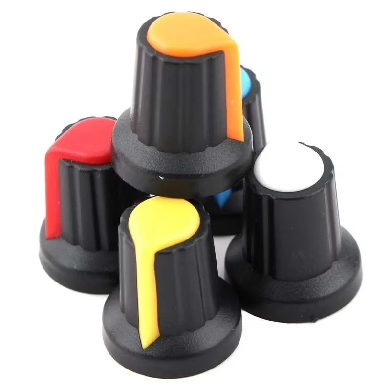 WH148 Potentiometer Knob Cap(copper core) 15X17mm 6mm Shaft Hole AG2 Power Adapter switch Caps 30PCS/lot potentiometer knob cap