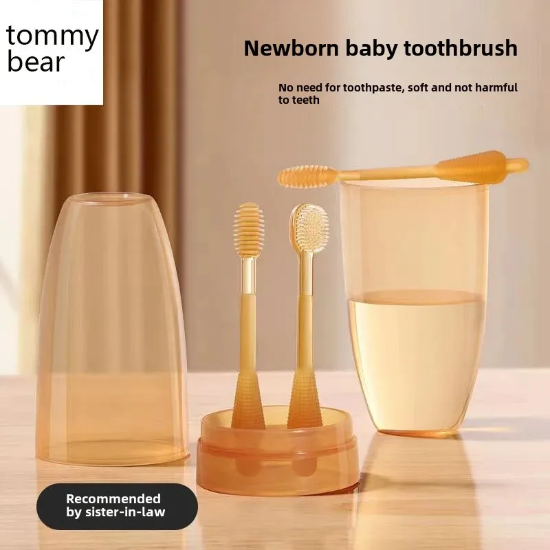 Baby Silicone Toothbrush Infant Oral Cleaning Tool Training Toothbrush For 0-18 Months Old Babies Dental Care Treasure