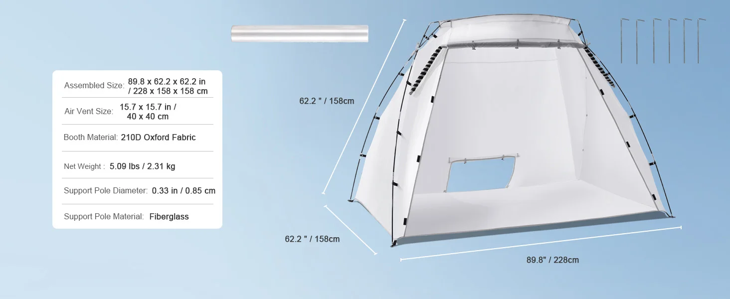 portable foldable paint tent